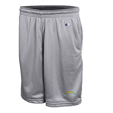 Men's Champion Gray Los Angeles Chargers Classic Mesh Shorts
