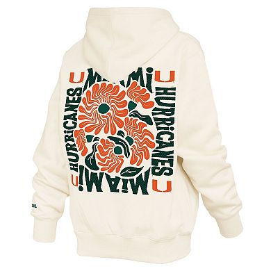 Women's Pressbox Cream Miami Hurricanes Elena Janise Hoodie