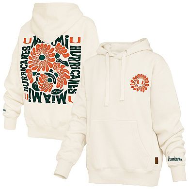 Women's Pressbox Cream Miami Hurricanes Elena Janise Hoodie