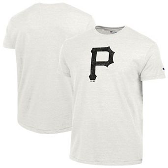 Men's Champion White Pittsburgh Pirates Tri-Blend T-Shirt