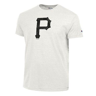 Men's Champion White Pittsburgh Pirates Tri-Blend T-Shirt