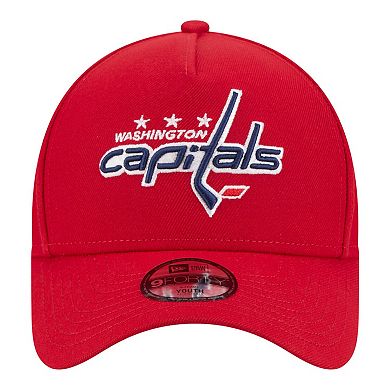 Youth New Era Red Washington Capitals 9FORTY A-Frame Adjustable Hat