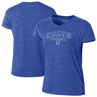 Women's Champion Royal Indianapolis Colts Triumph Tri-Blend V-Neck T-Shirt