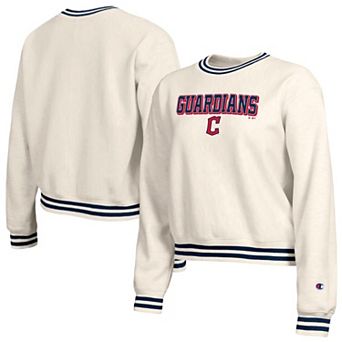 Women's Champion Cream Cleveland Guardians Reverse Weave Sweatshirt