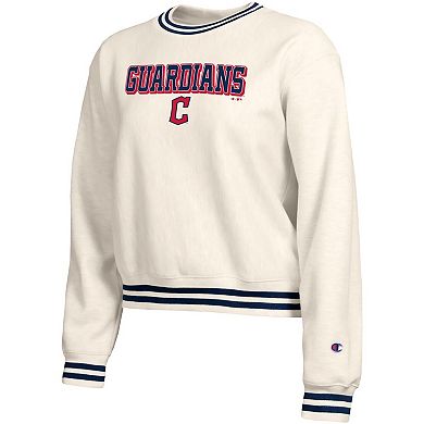 Women's Champion Cream Cleveland Guardians Reverse Weave Sweatshirt
