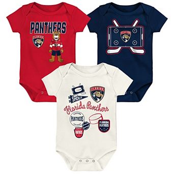 Infant & Newborn Outerstuff Florida Panthers Littlest Player Three-Pack Bodysuit Set