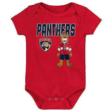 Infant & Newborn Outerstuff Florida Panthers Littlest Player Three-Pack Bodysuit Set
