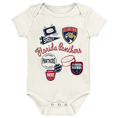 Infant & Newborn Outerstuff Florida Panthers Littlest Player Three-Pack Bodysuit Set