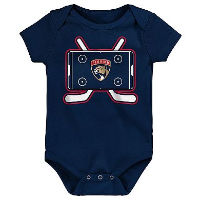 Infant & Newborn Outerstuff Florida Panthers Littlest Player Three-Pack Bodysuit Set