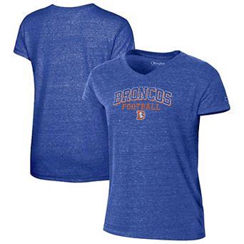 Women's Champion Royal Denver Broncos Triumph Tri-Blend V-Neck T-Shirt