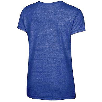 Women's Champion Royal Denver Broncos Triumph Tri-Blend V-Neck T-Shirt