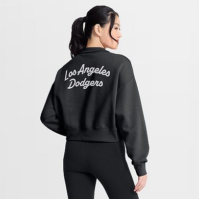 Women's Nike Black Los Angeles Dodgers Primetime Phoenix Fleece Half-Zip Sweatshirt