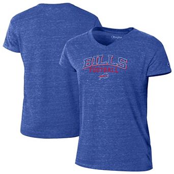 Women's Champion Royal Buffalo Bills Triumph Tri-Blend V-Neck T-Shirt