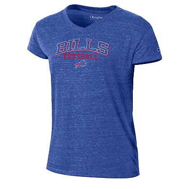 Women's Champion Royal Buffalo Bills Triumph Tri-Blend V-Neck T-Shirt