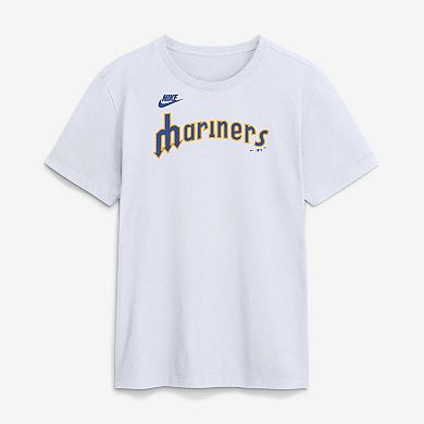 Men's Nike White Seattle Mariners Cooperstown Collection Wordmark T-Shirt