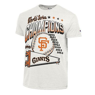 Men's Champion White San Francisco Giants Winning Tradition Cooperstown Tri-Blend T-Shirt