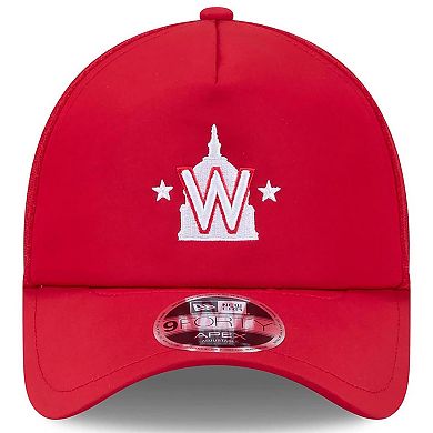 Men's New Era Red Washington Nationals 2026 Batting Practice Alternate Apex 9FORTY Adjustable Hat