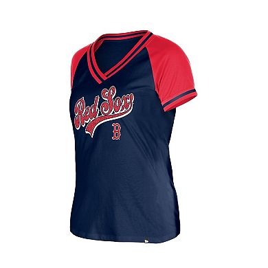 Women's New Era Navy Boston Red Sox Gameday V-Neck T-Shirt