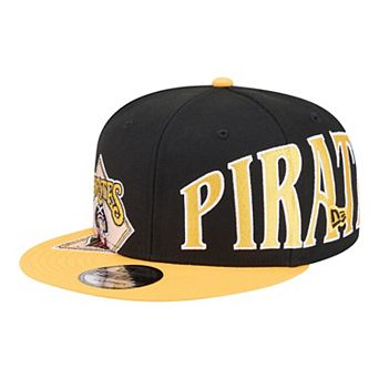 Men's New Era Black/Gold Pittsburgh Pirates Stretched Two-Tone 9FIFTY Adjustable Hat