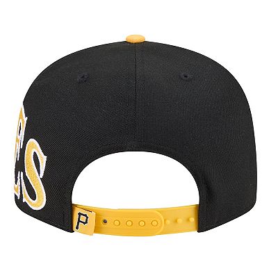 Men's New Era Black/Gold Pittsburgh Pirates Stretched Two-Tone 9FIFTY Adjustable Hat
