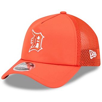 Men's New Era Orange Detroit Tigers 2026 Batting Practice Apex 9FORTY Adjustable Trucker Hat