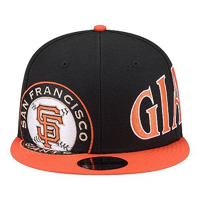 Men's New Era Black/Orange San Francisco Giants Stretched Two-Tone 9FIFTY Adjustable Hat