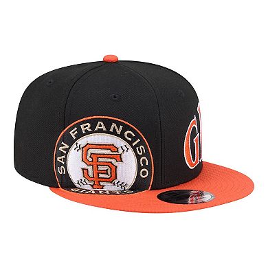Men's New Era Black/Orange San Francisco Giants Stretched Two-Tone 9FIFTY Adjustable Hat
