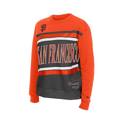 Women's New Era Gray/Orange San Francisco Giants Gameday Fleece Sweatshirt