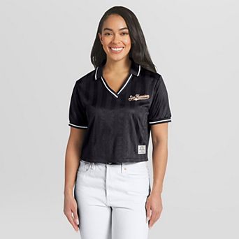 Women's WEAR by Erin Andrews Black San Francisco Giants Cropped Polo