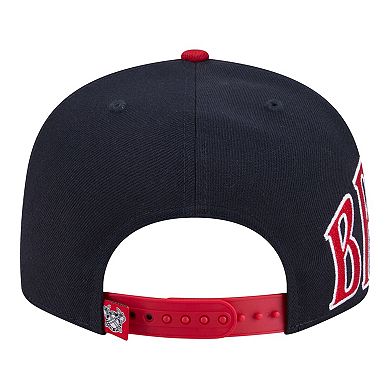 Men's New Era Navy/Red Atlanta Braves Stretched Two-Tone 9FIFTY Adjustable Hat