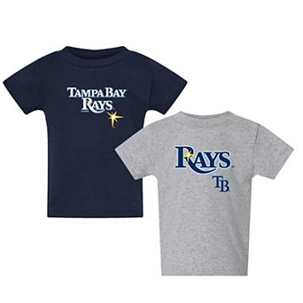Toddler Navy/Gray Tampa Bay Rays Logo 2-Pack T-Shirt Set
