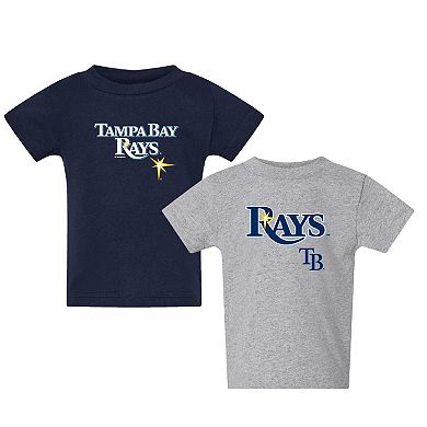 Toddler Navy/Gray Tampa Bay Rays Logo 2-Pack T-Shirt Set