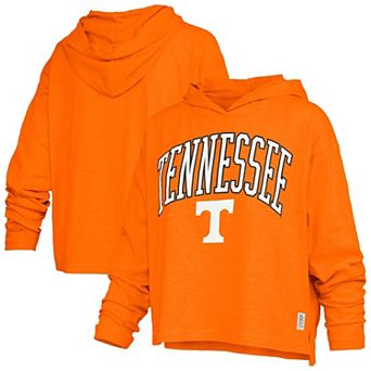Women's Pressbox Tennessee Orange Tennessee Volunteers Nelson Arch Over Logo Long Sleeve Hooded T-Shirt