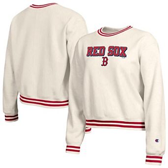 Women's Champion Cream Boston Red Sox Reverse Weave Sweatshirt