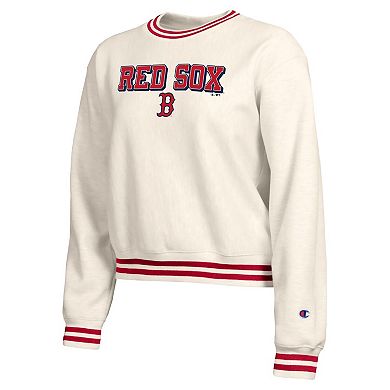 Women's Champion Cream Boston Red Sox Reverse Weave Sweatshirt
