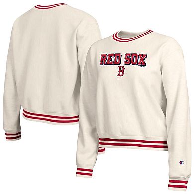 Women's Champion Cream Boston Red Sox Reverse Weave Sweatshirt