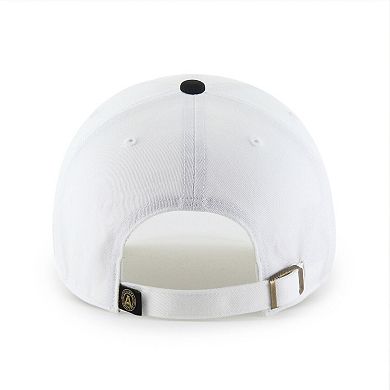 Men's '47 White Atlanta United FC Two-Tone Clean Up Adjustable Hat