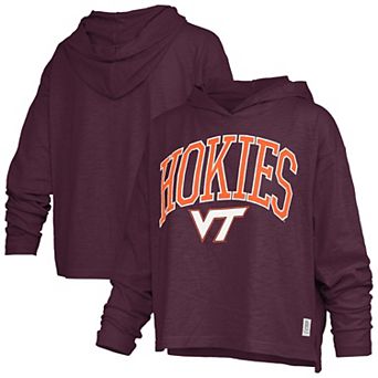 Women's Pressbox Garnet Virginia Tech Hokies Nelson Arch Over Logo Long Sleeve Hooded T-Shirt