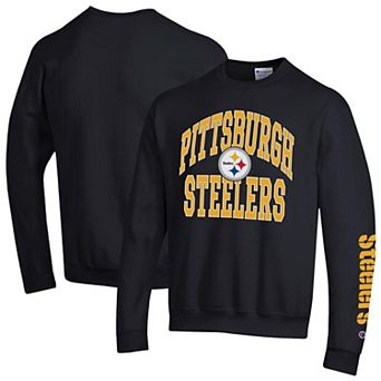 Men's Champion Black Pittsburgh Steelers Powerblend Fleece Sweatshirt