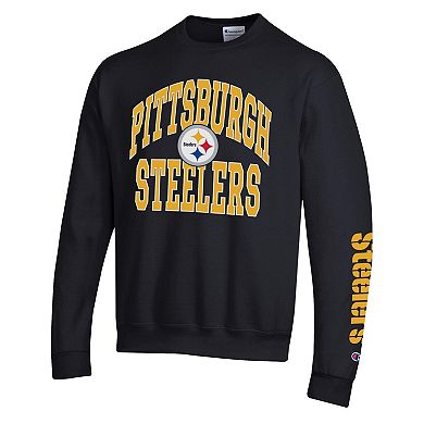Men's Champion Black Pittsburgh Steelers Powerblend Fleece Sweatshirt
