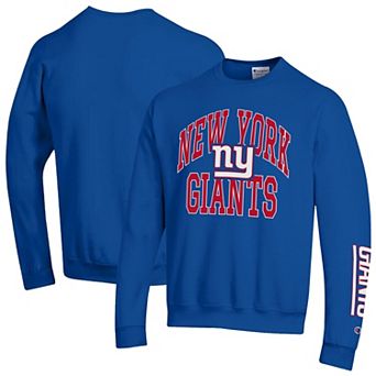 Men's Champion Royal New York Giants Powerblend Fleece Sweatshirt