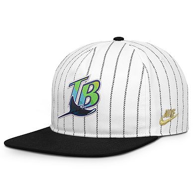 Men's Nike White/Black Tampa Bay Rays Cooperstown Collection Pro Adjustable Hat