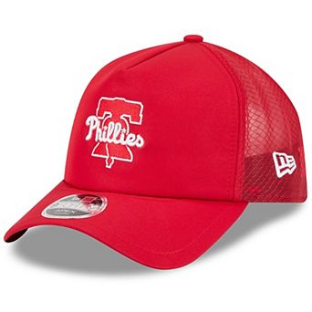 Men's New Era Red Philadelphia Phillies 2026 Batting Practice Alternate Apex 9FORTY Adjustable Hat
