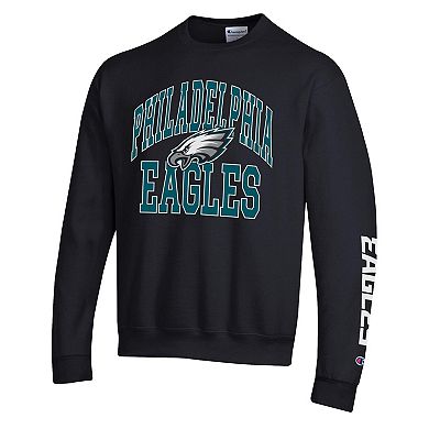 Men's Champion Black Philadelphia Eagles Powerblend Fleece Sweatshirt