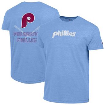 Men's Champion Light Blue Philadelphia Phillies Tri-Blend T-Shirt