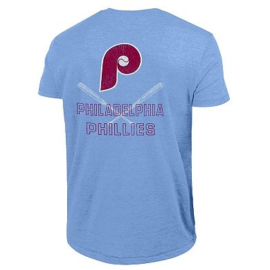 Men's Champion Light Blue Philadelphia Phillies Tri-Blend T-Shirt