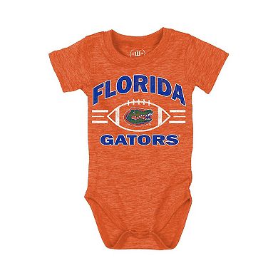 Infant Wes & Willy Orange Florida Gators Cloudy Yarn Bodysuit & Shorts Set