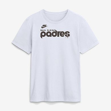 Men's Nike White San Diego Padres Cooperstown Collection Wordmark T-Shirt