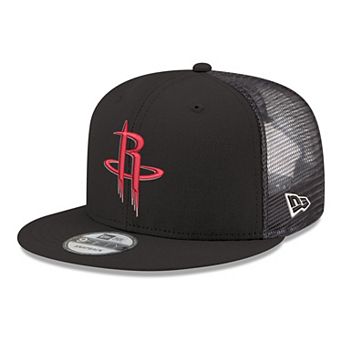 Men's New Era Black Houston Rockets Core Logo Meshback 9FIFTY Snapback Hat
