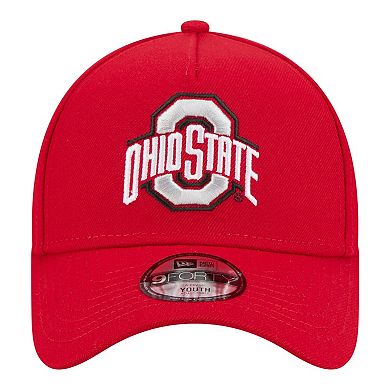 Youth New Era Scarlet Ohio State Buckeyes 9FORTY A-Frame Adjustable Hat